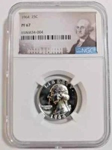 1964 Washington Quarter 25C NGC PF67 - Picture 1 of 2