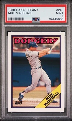 1988 Topps Tiffany #249 Mike Marshall - PSA 9 - Image 1 of 2