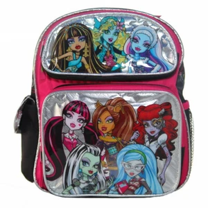 Small Backpack - Monster High - 8 Girls Silver School Bag 12" - Picture 1 of 3