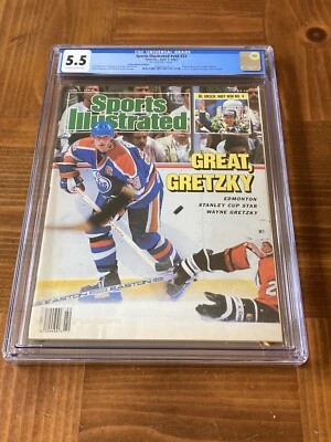 Wayne Gretzky Sports Illustrated CGC 5.5 OW/White (“Great Gretzky” Cover) - Image 1 of 3