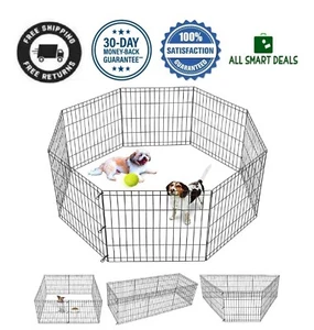Jaula Corral Corralito Para Perros Gatos Mascotas Interiores Exterior 24''x24'' - Picture 1 of 12