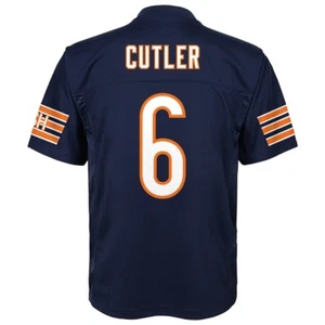 Jay Cutler NFL Chicago Bears Mid Tier Replica Home Navy Jersey Boys SZ (4-7) - Picture 1 of 3