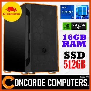 Intel Core i9 16GB DDR4 RAM 512GB SSD NVIDIA Desktop PC Gaming Computer - Picture 1 of 7