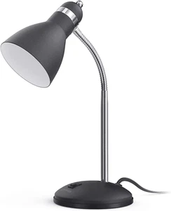 Metal Desk Lamp, Eye-Caring Table Lamp, Study Lamps with Flexible Goose Neck for - Picture 1 of 8