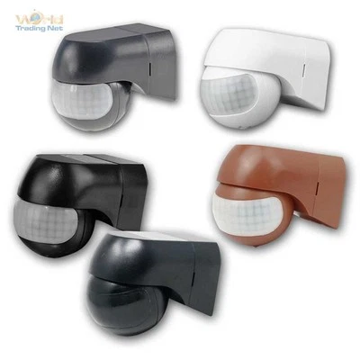 WORLD-TRADING-NET Aussen Bewegungsmelder PIR Sensor 180° Feuchtraum IP44 LED geeignet, 1-800W 230V