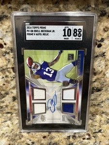 2014 Odell Beckham Jr Topps Prime Level V RC Auto Relic RPA Giants SGC 8/10 Autogramm - Bild 1 von 3