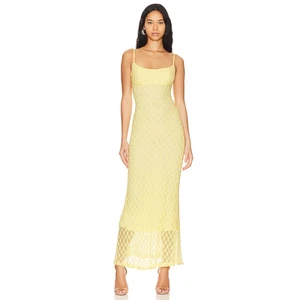 Bardot Women's Adoni Mesh Slip Dress, Canary Yellow Size 12 - Picture 1 of 5