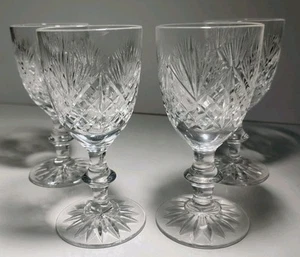 EDINBURGH CRYSTAL IONA SHERRY GLASSES x 4 - ALL SIGNED & 1st QUALITY - Picture 1 of 3
