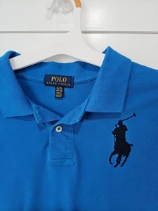 Polo Ralph Lauren Boy's Blue Big Pony Polo Shirt Size XL (18-20) - Picture 1 of 6