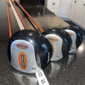 Wilson Pro Staff Multi Metal 10.5* Driver + 3 & 5  Woods Graphite Men's RH #1964 - Picture 1 of 14