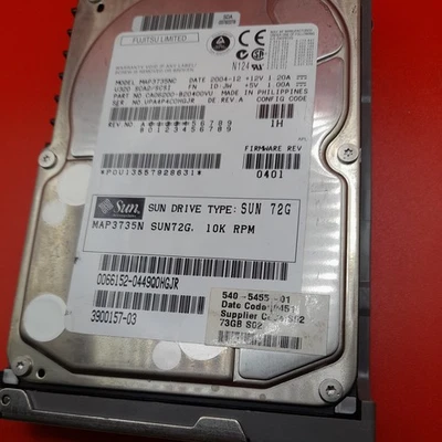 72GB SUN MICROSYSTEMS 390-0157-03 540-5455-01 map3735nc 10000 RPM SCSI HD - Image 1 of 4