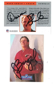 DAVE SHULA & Joe Bugel Pro Line Certified Autograph Cards FREE SHIPPING! Read! - Picture 1 of 2