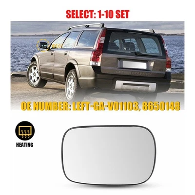 Espejo de cristal para 2003 2004 2005 06 VOLVO XC90 XC70 lado derecho del conductor, 8650148 1-10x Foto 1 de 4