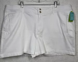 Maurice’s Shorts Women's 22W White Denim NWT - Picture 1 of 7