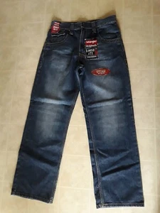 New Vintage Wrangler Hero Jeans Youth Sz 16 28X29 Blue Med Wash Loose Fit - Picture 1 of 4