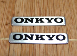 2 X VINTAGE ONKYO SPEAKERS BADGES, LOGO, EMBLEMS . VERY GOOD CONDITION. - Imagen 1 de 2
