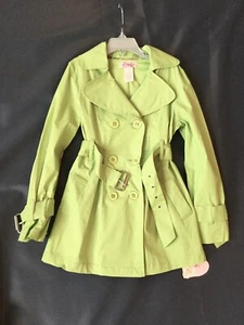 Neu mit Etikett Candie's Mädchen Kleid Trenchcoat Größe 5 limettengrün Taschen Gürtel neu - Bild 1 von 10