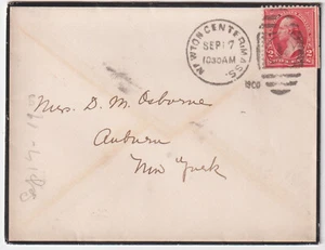 1912 Quincy Mass Wollaston Sta duplex 1 cl cover to Boston (e302) - Picture 1 of 2