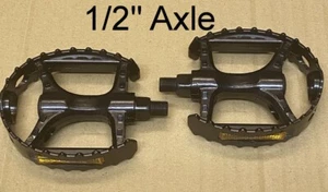 OLD SCHOOL BMX Bear Cage Trap Pedals 1/2" Black MTB Aluminum Bicycle Pedals - Picture 1 of 2