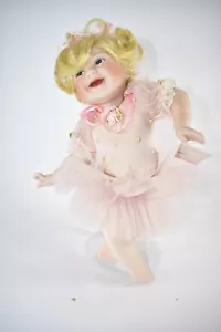 BAMBOLA BALLERINA NUOVA IN SCATOLA ASHTON DRAKE ""LITTLE GAROFANO"" PORCELLANA RARA - Foto 1 di 11
