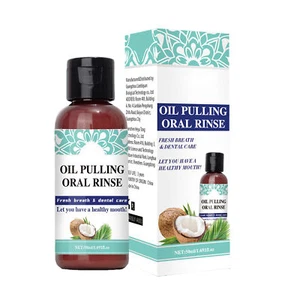 Coconut Oil Mouthwash 50ml Fresh Breath Clean Mouth Odor Peppermint Oil Essence - Picture 1 of 9
