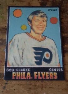 Hockey Art Card Print of Bob Clarke Rookie - Picture 1 of 2