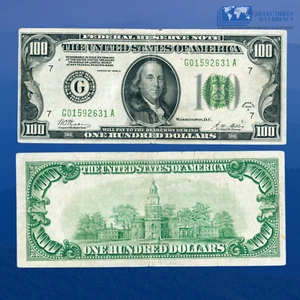 1928A $100 One Hundred Dollars FRN Chicago, Gold Clause, VF #92631 - Picture 1 of 1