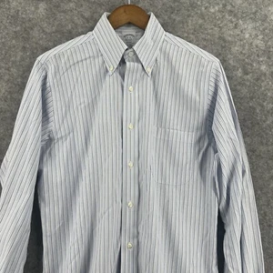 Brooks Brothers Regent Striped Blue Shirt Men's 15-34 Oxford Supima Cotton - Picture 1 of 14