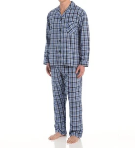 Hanes 4016B Big Man Classics Broadcloth Woven Pajama Set - Picture 1 of 4