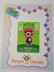 Octavian #045 Animal Crossing Amiibo Card Authentic Never Scanned - Picture 1 of 3
