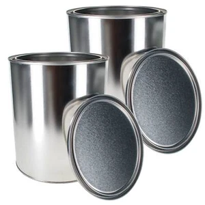 Latas y tapas de pintura de 1 galón (128 onzas) (paquete de 2) latas de pintura de metal sin forro - Imagen 1 de 1