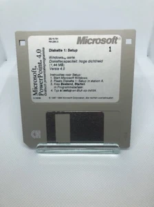 Microsoft PowerPoint v. 4.0- 11 Set 3.5" Floppy Disks With Startup 3M DS/HS 001 - Picture 1 of 12