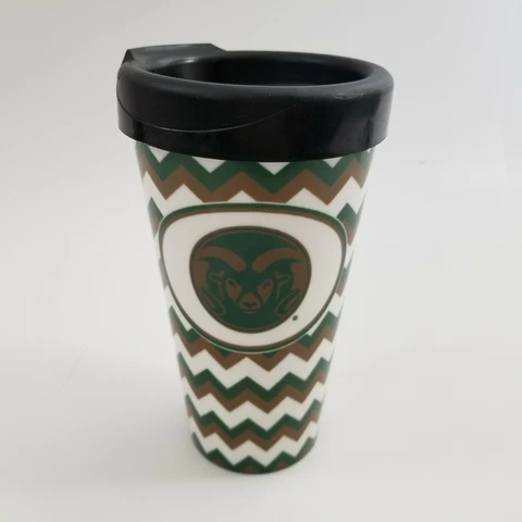 Colorado State Rams Tumbler with Lid - Green Gold Coffee Tea Hot Cold Mug Cover