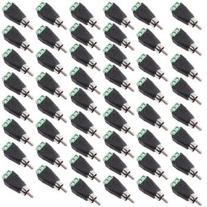 50 un. cable de altavoz de fono a macho conector adaptador conector conector enchufe Vedio LED - Imagen 1 de 2