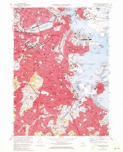 Boston South, MA - 1970 Topographic Map | Vintage USGS Print | Historic Massachu - Picture 1 of 1