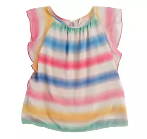Zara Girls Size 11-12 Flutter Sleeve Singlet Top Lined Summer Casual Collection - Picture 1 of 14
