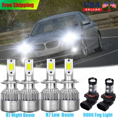 for BMW 525i 530i 2004 2005 2006 2007 6x Combo LED Headlight Fog Light Bulb USA - Image 1 of 4