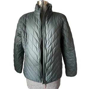 Aigle Quilted Jacket Coat Womens Size 10 42 Green Classic Primaloft Meetlowe Zip - Picture 1 of 24