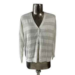 EMRECO Cardigan Size Medium 14 White Cotton Womens Top EU42 NEW RRP £44 - Picture 1 of 13