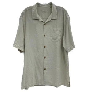 Tommy Bahama Original Fit XL 100% Silk Button Down Shirt Hawaiian Palm Tree - Picture 1 of 7