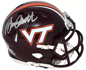 BRUCE SMITH AUTOGRAPHED VIRGINIA TECH HOKIES SPEED MINI HELMET BECKETT - Picture 1 of 1
