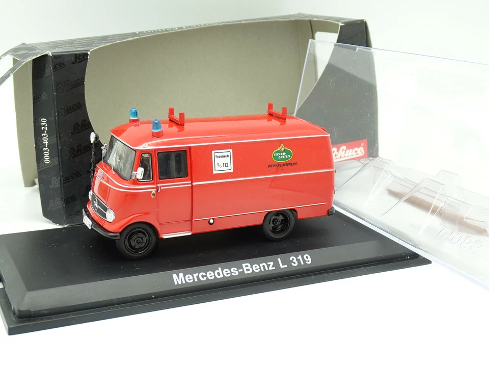 Schuco 1/43 - Mercedes L319 Furgone Vigili Del Fuoco Faber Castell - Immagine 1 di 1