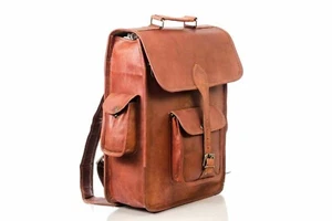 Zaino in pelle uomo zaino per computer portatile colori assortiti borsa da vi... - Foto 1 di 6