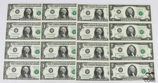 Lot of 4: 2003-A United States $1 & $2 UNCUT SHEETS Federal Reserve Notes FV $20