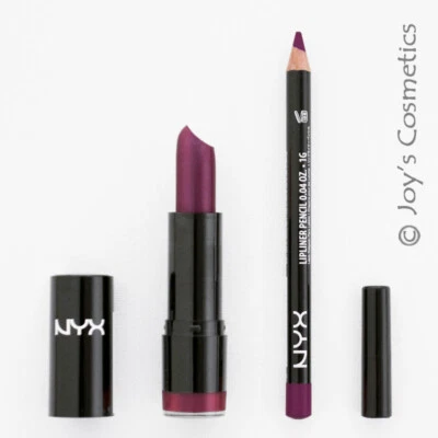 2 NYX Redondo Pintalabios 561 Violeta Ray + Delgado Labios Forro 834 Ciruela Set - Imagen 1 de 2