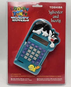 Toshiba Tronics Handheld Calculator 1995 Looney Tunes Sylvester & Tweety New - Picture 1 of 19