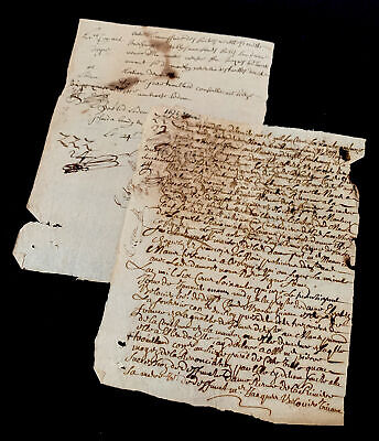 LOT OF TWO DOCUMENTS From 1600 • 5.71$
