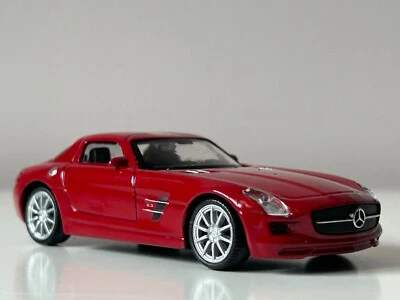 Mercedes Benz SLS AMG Alemania Coche Deportivo Modelo Metal Diecast Juguete Rojo 1:43 Welly Foto 1 de 4