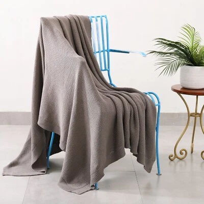 150x180cm Size Tassel Fringe Knitting Throw Rug Soft Sofa Couch Bedding Blanket - Image 1 of 4