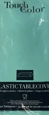 Fresh Mint Plastic Banquet Tablecloth 54" x 108" Party Tableware Decorations - Image 1 of 2